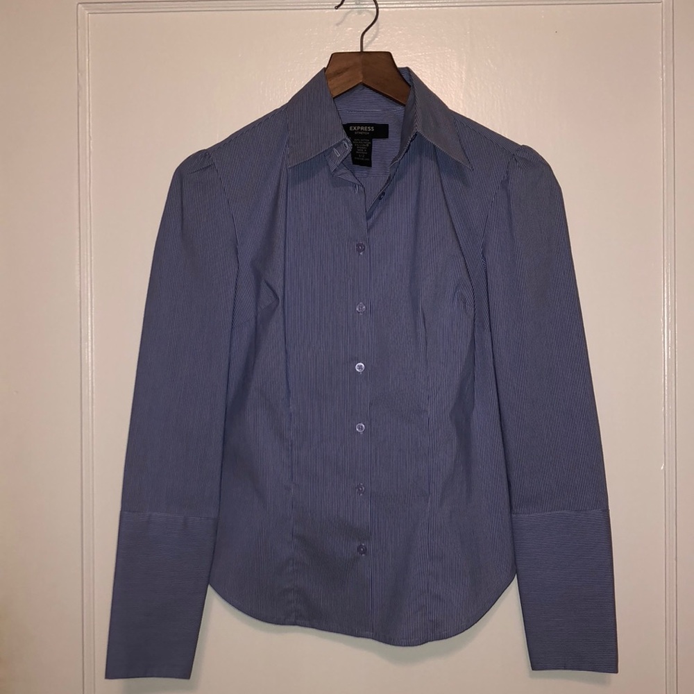 Express pinstriped buttonup